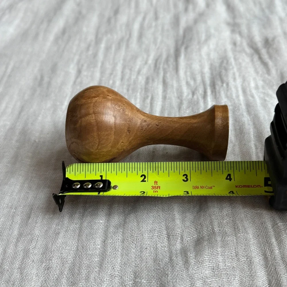 Antique Hand Carved Maple Burr Bud Vase Small Wooden Art Signed‎ 1997